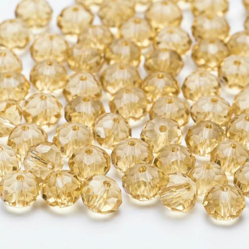 4 6 8 10 mm tschechische lose Rondell-Kristallperlen zur Schmuckherstellung, DIY-Handarbeiten, AB-Farben, Spacer, facettierte Glasperlen, Großhandels-BZ1200-18-10 mm-65 Stück von TBSKUY