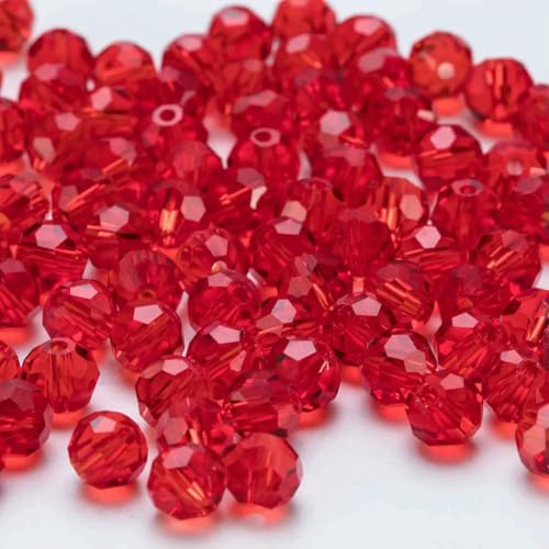 4 6 8 mm AB-Farbe Runde Kristallperlen Facettierte transparente Glasperle Lose Abstandsperle für Schmuckherstellung DIY Armband Halskette-QZ001-02-6 mm-90-95 Stück von TBSKUY