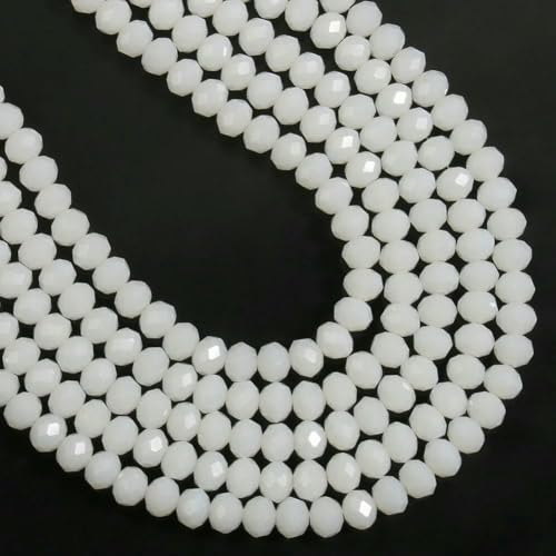 4 6 8 mm Rondelle Österreichische facettierte Kristallperlen AB Farbe Runde Glasperlen Lose Abstandsperlen für Schmuckherstellung DIY-Farbe 05-6 mm ca. 90 Stück von TBSKUY