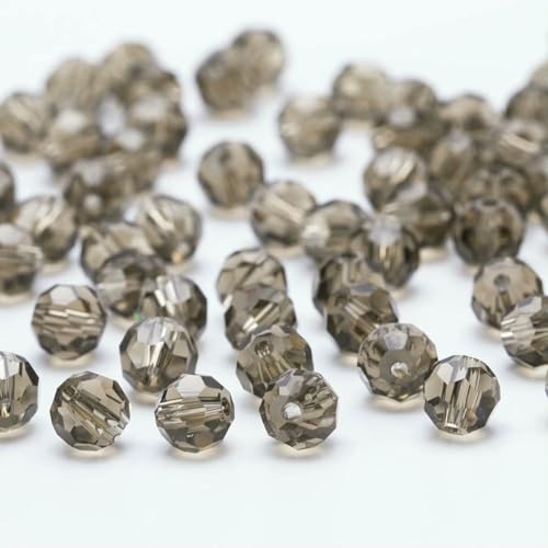 4 6 8 mm runde Kristallperlen, facettierte transparente Glasperlen, lose Abstandsperlen zur Schmuckherstellung, Handarbeit, Armband, Halskette-QZ010-20-8 mm von TBSKUY