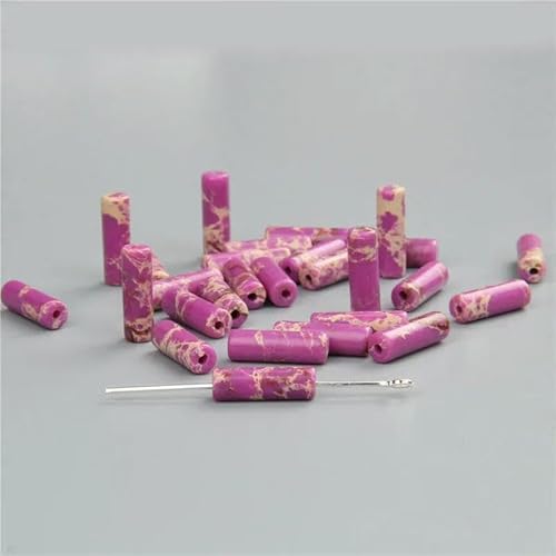 4 x 13,0 mm, runder Zylinder aus Naturstein, Achat, Abstandsperlen für DIY-Schmuckherstellung, Armbänder, Halsketten, Ohrstecker, Charm-Zubehör – 2, Imperialer Jaspis – 4 x 13,0 mm (ca. 28 Stüc 4 x 13,0 mm, runder Zylinder aus Naturstein, Achat, Abstandsperlen für DIY-Schmuckherstellung, Armbänder, Halsketten, Ohrstecker, Charm-Zubehör – 2, Imperialer Jaspis – 4 x 13,0 mm (ca. 28 Stüc von TBSKUY
