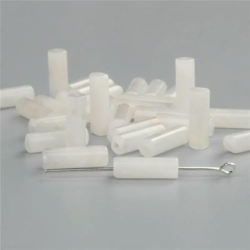 4 x 13,0 mm, runder Zylinder aus Naturstein, Achat, Abstandsperlen für DIY-Schmuckherstellung, Armband, Halskette, Ohrstecker, Charm-Zubehör – 24.Jade – 4 x 13,0 mm (ca. 15 Stück) von TBSKUY