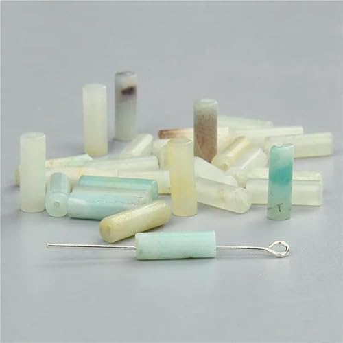 4 x 13,0 mm, runder Zylinder aus Naturstein, Achat, Abstandsperlen für die Herstellung von DIY-Schmuck, Armbändern, Halsketten, Ohrsteckern, Charm-Zubehör – 26. Amazonit – 4 x 13,0 mm (ca. 15 S 4 x 13,0 mm, runder Zylinder aus Naturstein, Achat, Abstandsperlen für die Herstellung von DIY-Schmuck, Armbändern, Halsketten, Ohrsteckern, Charm-Zubehör – 26. Amazonit – 4 x 13,0 mm (ca. 15 S von TBSKUY