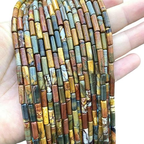 4 x 13,0 mm Zylinder AA Naturstein Meeressediment Jaspis Lose Abstandsperlen für Schmuckherstellung DIY Armband Charms Zubehör-Picasso Jaspis-4 x 13,0 mm 27–28 Stück 4 x 13,0 mm Zylinder AA Naturstein Meeressediment Jaspis Lose Abstandsperlen für Schmuckherstellung DIY Armband Charms Zubehör-Picasso Jaspis-4 x 13,0 mm 27–28 Stück von TBSKUY