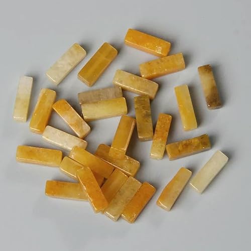 4 x 13,0 mm quadratische Röhrenperle, Naturstein, Lapislazuli, Achate, rechteckige flache Perlen, Anhänger für Schmuckherstellung, DIY-Wickel-Chakra-Armband, Bulk-22, Aventurin, 4 x 13,0 mm, 5 Stüc von TBSKUY