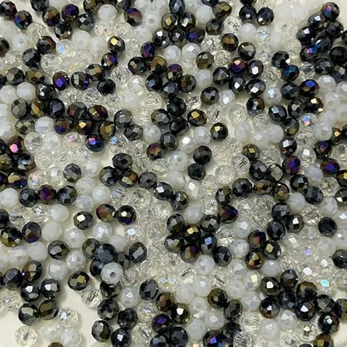 4 x 3,0 mm Kristallperlen und facettiertes Porzellan, Lariat-Halskette, Schmuckzubehör, Abstandshalter, Ohrring, Armband, Zubehör, Bildfarbe_b, 4 x 6 mm, 88 Stück 4 x 3,0 mm Kristallperlen und facettiertes Porzellan, Lariat-Halskette, Schmuckzubehör, Abstandshalter, Ohrring, Armband, Zubehör, Bildfarbe_b, 4 x 6 mm, 88 Stück von TBSKUY