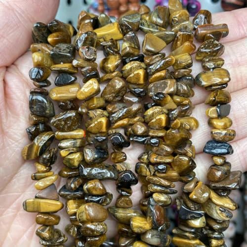45 Arten von Tigerauge-Steinperlen, natürlicher gelber Cabochon, rund, facettiert, quadratisch, lose Perlen, passend für Modeschmuck, handgefertigte Lieferung, 8–12 mm, unregelmäßig von TBSKUY