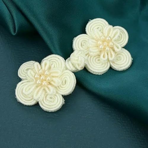 5 Paar Blumen-Chinesische Frosch-Verschlussknöpfe Knotenverschluss Nähen Handarbeit Basteln DIY Cheongsam Stoffknopf-21-30 65mm von TBSKUY
