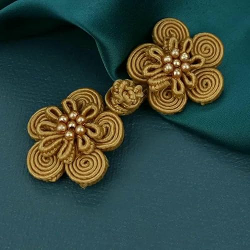 5 Paar Blumen-Knöpfe mit chinesischem Frosch-Verschluss, Knotenverschluss, Nähen, Handarbeit, Basteln, DIY, Cheongsam-Stoffknopf, 18–30, 65 mm von TBSKUY