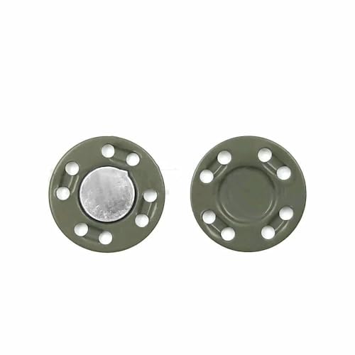 5 Paar Magnetknöpfe, unsichtbare Metallknöpfe, Nähzubehör für Jacken, Mäntel, Strickjacken, Taschen, handgefertigte DIY-Nähknöpfe, Armeegrün, 25 mm 5 Paar Magnetknöpfe, unsichtbare Metallknöpfe, Nähzubehör für Jacken, Mäntel, Strickjacken, Taschen, handgefertigte DIY-Nähknöpfe, Armeegrün, 25 mm von TBSKUY