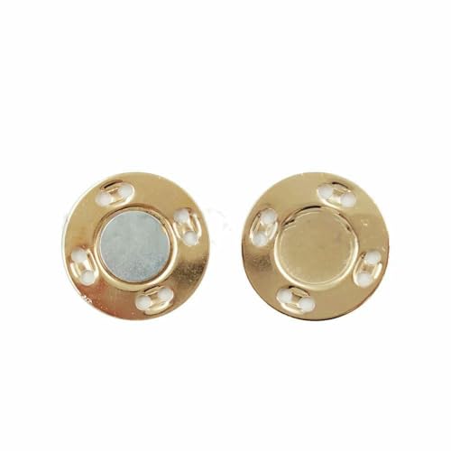 5 Paar Magnetknöpfe, unsichtbare Metallknöpfe, Nähzubehör für Jacken, Mäntel, Strickjacken, Taschen, handgefertigte DIY-Nähknöpfe, Gold, 20 mm 5 Paar Magnetknöpfe, unsichtbare Metallknöpfe, Nähzubehör für Jacken, Mäntel, Strickjacken, Taschen, handgefertigte DIY-Nähknöpfe, Gold, 20 mm von TBSKUY