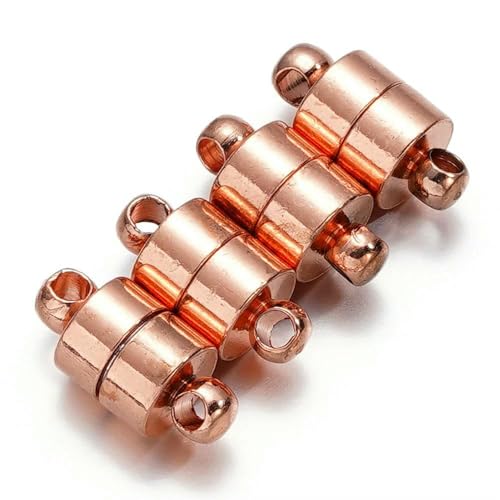 5 Paar starke Magnete, runde, trennbare, verbundene Verschlüsse, Perlen, Charms für DIY-Lederband-Armbandschnalle zur Schmuckherstellung, Roségold, 5 Sets 5 Paar starke Magnete, runde, trennbare, verbundene Verschlüsse, Perlen, Charms für DIY-Lederband-Armbandschnalle zur Schmuckherstellung, Roségold, 5 Sets von TBSKUY