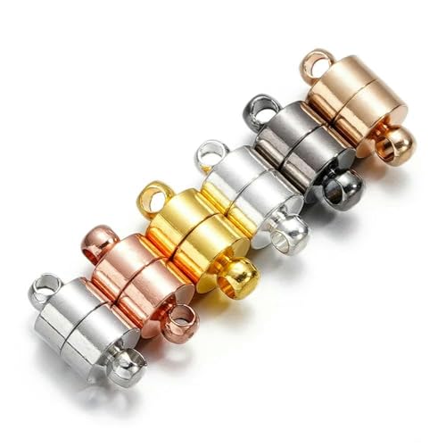 5 Paar starke Magnete, runde, trennbare, verbundene Verschlüsse, Perlen, Charms für DIY-Lederband-Armbandschnalle zur Schmuckherstellung, mehrfarbig, 5 Sets 5 Paar starke Magnete, runde, trennbare, verbundene Verschlüsse, Perlen, Charms für DIY-Lederband-Armbandschnalle zur Schmuckherstellung, mehrfarbig, 5 Sets von TBSKUY