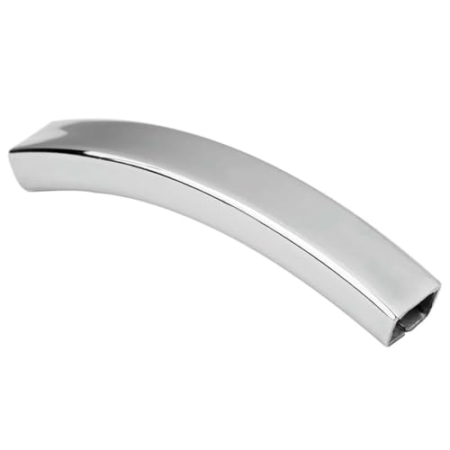 5 Stück/Los Edelstahl gebogene Rohrperlen Metall Vierkantrohr Abstandshalter Perlenverbinder Quetschperlen für DIY Schmuckherstellung Armband-3x5mm von TBSKUY