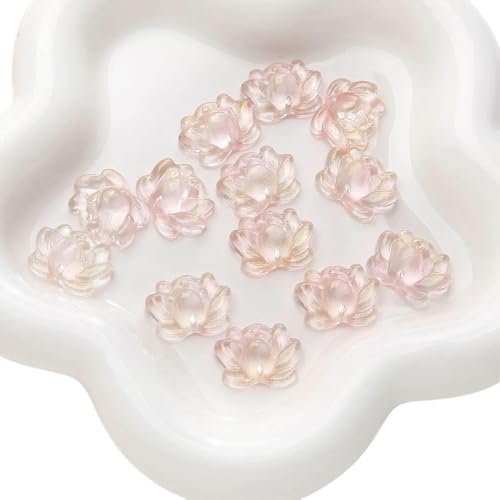 5 Stück 21 x 16 mm Doppelloch-Lotusblumenperlen zur Schmuckherstellung, Farbverlaufsglasperlen, DIY-Armband, Quastenanhänger, Zubehör – Hellrosa – 21 x 16 mm 5 Stück 21 x 16 mm Doppelloch-Lotusblumenperlen zur Schmuckherstellung, Farbverlaufsglasperlen, DIY-Armband, Quastenanhänger, Zubehör – Hellrosa – 21 x 16 mm von TBSKUY