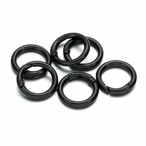 5 Stück Metall-O-Ring-Federverschlüsse, zu öffnende Karabiner, Schlüsselanhänger, Taschenclips, Haken, Hundekettenschnallen, Verbinder für die DIY-Schmuckherstellung, Schwarz, 23,5 mm 5 Stück Metall-O-Ring-Federverschlüsse, zu öffnende Karabiner, Schlüsselanhänger, Taschenclips, Haken, Hundekettenschnallen, Verbinder für die DIY-Schmuckherstellung, Schwarz, 23,5 mm von TBSKUY