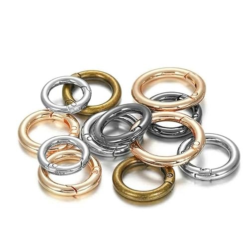 5 Stück Metall-O-Ring-Federverschlüsse, zu öffnende Karabiner, Schlüsselanhänger, Taschenclips, Haken, Hundekettenschnallen, Verbinder für die DIY-Schmuckherstellung, mehrfarbig, 17,5 5 Stück Metall-O-Ring-Federverschlüsse, zu öffnende Karabiner, Schlüsselanhänger, Taschenclips, Haken, Hundekettenschnallen, Verbinder für die DIY-Schmuckherstellung, mehrfarbig, 17,5 von TBSKUY