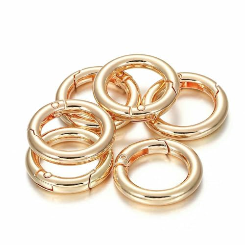 5 Stück Metall-O-Ring-Federverschlüsse, zu öffnender Karabiner, Schlüsselanhänger, Taschenclips, Haken, Hundekettenschnallen, Verbinder für die DIY-Schmuckherstellung, KC Gold, 17,5 m 5 Stück Metall-O-Ring-Federverschlüsse, zu öffnender Karabiner, Schlüsselanhänger, Taschenclips, Haken, Hundekettenschnallen, Verbinder für die DIY-Schmuckherstellung, KC Gold, 17,5 m von TBSKUY