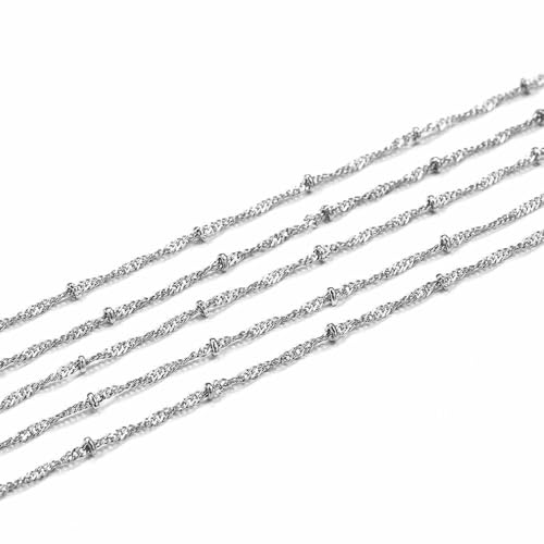 5 m/Los Kupfer Breite 1,8 mm Kugelkette Halskette Perlenkette für DIY Fußkettchen Schmuckherstellung Zubehör Zubehör-Rhodium-Kette breit 1,8 mm 5 m/Los Kupfer Breite 1,8 mm Kugelkette Halskette Perlenkette für DIY Fußkettchen Schmuckherstellung Zubehör Zubehör-Rhodium-Kette breit 1,8 mm von TBSKUY