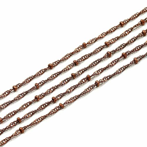 5 m/Los Kupferbreite 1,8 mm Kugelkette Halskette Perlenkette für DIY Fußkettchen Schmuckherstellung Zubehör Zubehör-Rotes Kupfer-Kette breit 1,8 mm 5 m/Los Kupferbreite 1,8 mm Kugelkette Halskette Perlenkette für DIY Fußkettchen Schmuckherstellung Zubehör Zubehör-Rotes Kupfer-Kette breit 1,8 mm von TBSKUY