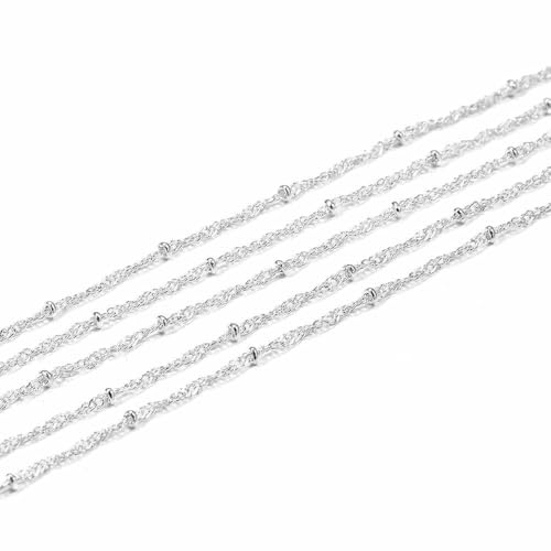 5 m/Los Kupferbreite 1,8 mm Kugelkette Halskette Perlenkette für DIY Fußkettchen Schmuckherstellung Zubehör Zubehör-Silber-Kette breit 1,8 mm 5 m/Los Kupferbreite 1,8 mm Kugelkette Halskette Perlenkette für DIY Fußkettchen Schmuckherstellung Zubehör Zubehör-Silber-Kette breit 1,8 mm von TBSKUY