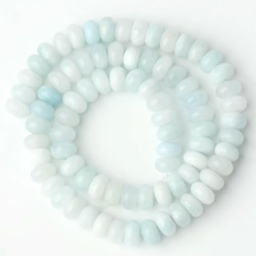 5 x 8 mm Naturstein-Rondelle-Perlen, Turmalin, Citrin, Angelit, Tigerauge, Abakus-Quarz, lose Perlen für die Herstellung von Armbändern, Aquamarin 5 x 8 mm Naturstein-Rondelle-Perlen, Turmalin, Citrin, Angelit, Tigerauge, Abakus-Quarz, lose Perlen für die Herstellung von Armbändern, Aquamarin von TBSKUY