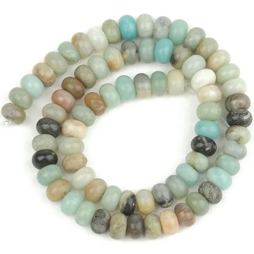 5 x 8 mm Naturstein-Rondelle-Perlen, Turmalin, Citrin, Angelit, Tigerauge, Abakus-Quarz, lose Perlen für die Herstellung von Armbändern – Amazonit 5 x 8 mm Naturstein-Rondelle-Perlen, Turmalin, Citrin, Angelit, Tigerauge, Abakus-Quarz, lose Perlen für die Herstellung von Armbändern – Amazonit von TBSKUY