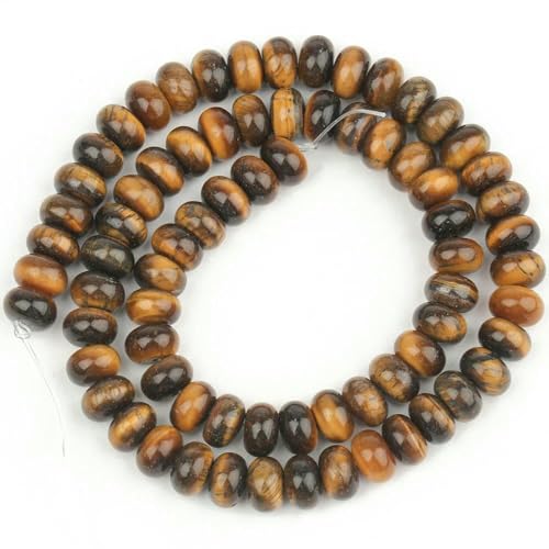 5 x 8 mm Naturstein-Rondelle-Perlen, Turmalin, Citrin, Angelit, Tigerauge, Abakus-Quarz, lose Perlen für die Herstellung von Armbändern – Gelbes Tigerauge 5 x 8 mm Naturstein-Rondelle-Perlen, Turmalin, Citrin, Angelit, Tigerauge, Abakus-Quarz, lose Perlen für die Herstellung von Armbändern – Gelbes Tigerauge von TBSKUY