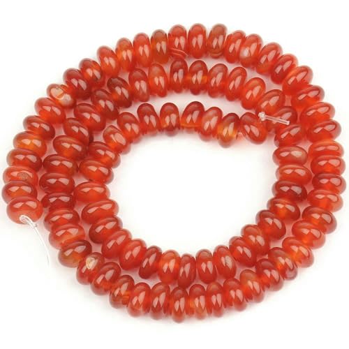 5 x 8 mm Naturstein-Rondelle-Perlen, Turmalin, Citrin, Angelit, Tigerauge, Abakus-Quarz, lose Perlen für die Herstellung von Armbändern – Roter Achat 5 x 8 mm Naturstein-Rondelle-Perlen, Turmalin, Citrin, Angelit, Tigerauge, Abakus-Quarz, lose Perlen für die Herstellung von Armbändern – Roter Achat von TBSKUY