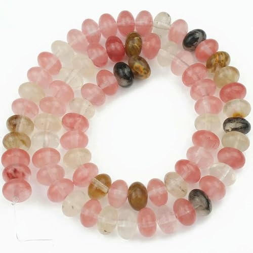 5 x 8 mm Naturstein-Rondelle-Perlen, Turmalin, Citrin, Angelit, Tigerauge, Abakus-Quarz, lose Perlen für die Herstellung von Armbändern – Wassermelonenquarz 5 x 8 mm Naturstein-Rondelle-Perlen, Turmalin, Citrin, Angelit, Tigerauge, Abakus-Quarz, lose Perlen für die Herstellung von Armbändern – Wassermelonenquarz von TBSKUY