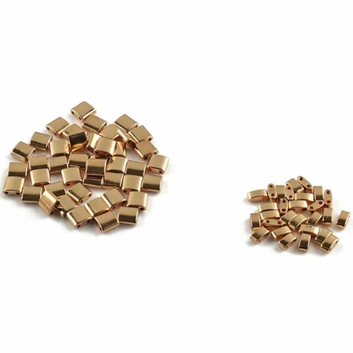 50/100 Stück Glasperlen mit zwei Löchern, 5 x 5 x 2 mm, Würfel, flach, quadratisch, Abstandsperlen, 2 Löcher, für Schmuckherstellung, Armbänder, DIY, Charms, Basteln, 14 Karat Gold, 5 x 5 x 2 mm, 50 50/100 Stück Glasperlen mit zwei Löchern, 5 x 5 x 2 mm, Würfel, flach, quadratisch, Abstandsperlen, 2 Löcher, für Schmuckherstellung, Armbänder, DIY, Charms, Basteln, 14 Karat Gold, 5 x 5 x 2 mm, 50 von TBSKUY