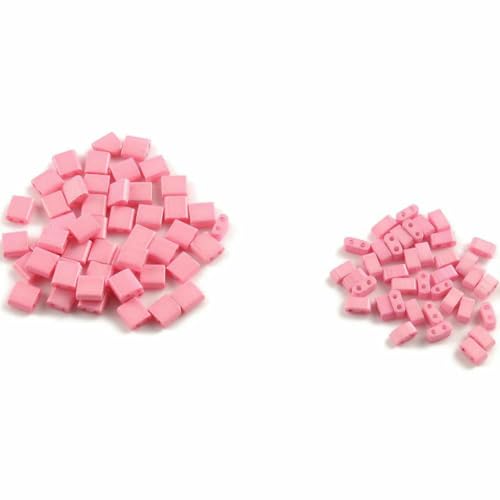 50/100 Stück Glasperlen mit zwei Löchern, 5 x 5 x 2 mm, Würfel, flache, quadratische Abstandsperlen, 2 Löcher, für die Schmuckherstellung, Armbänder, DIY-Charms, Basteln, Pink_a, 5 x 2 x 2 mm, 100 S 50/100 Stück Glasperlen mit zwei Löchern, 5 x 5 x 2 mm, Würfel, flache, quadratische Abstandsperlen, 2 Löcher, für die Schmuckherstellung, Armbänder, DIY-Charms, Basteln, Pink_a, 5 x 2 x 2 mm, 100 S von TBSKUY