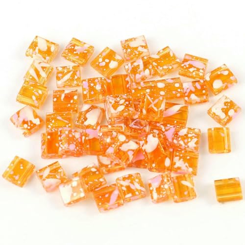 50/100 Stück Glasperlen mit zwei Löchern, 5 x 5 x 2 mm, würfelförmig, flach, quadratisch, Abstandsperlen, 2 Löcher, für Schmuckherstellung, Armbänder, DIY, Charms, Basteln, transparent, 3–5 x 2 x 2 50/100 Stück Glasperlen mit zwei Löchern, 5 x 5 x 2 mm, würfelförmig, flach, quadratisch, Abstandsperlen, 2 Löcher, für Schmuckherstellung, Armbänder, DIY, Charms, Basteln, transparent, 3–5 x 2 x 2 von TBSKUY