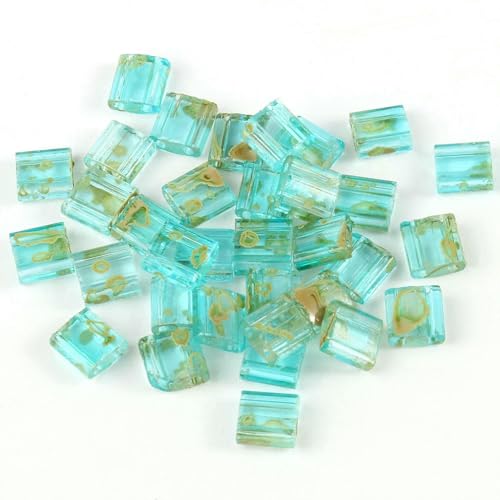 50/100 Stück Glasperlen mit zwei Löchern, 5 x 5 x 2 mm, würfelförmig, flach, quadratisch, Abstandsperlen, 2 Löcher, für Schmuckherstellung, Armbänder, DIY, Charms, Basteln, transparent, 6–5 x 5 x 2 50/100 Stück Glasperlen mit zwei Löchern, 5 x 5 x 2 mm, würfelförmig, flach, quadratisch, Abstandsperlen, 2 Löcher, für Schmuckherstellung, Armbänder, DIY, Charms, Basteln, transparent, 6–5 x 5 x 2 von TBSKUY