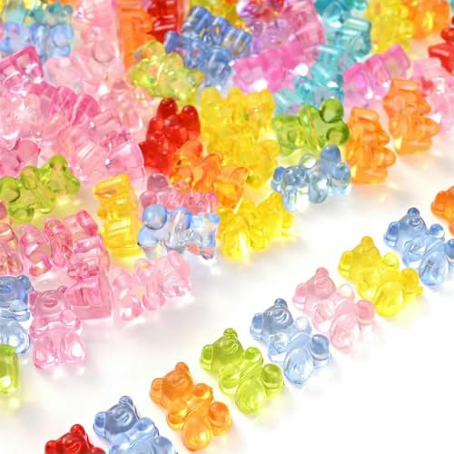 50/100 Stück gemischte Farben, transparente Acrylperlen, Bär, Liebe, Blume, Stern, Abstandsperlen für die Schmuckherstellung, DIY-Armband, Halskette, 12 x 8 mm, 100 Stück 50/100 Stück gemischte Farben, transparente Acrylperlen, Bär, Liebe, Blume, Stern, Abstandsperlen für die Schmuckherstellung, DIY-Armband, Halskette, 12 x 8 mm, 100 Stück von TBSKUY