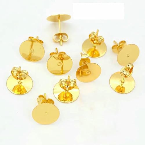 50–100 Stück/Los Goldfarbene Ohrstecker aus Edelstahl, blanke Post-Base-Pins mit Ohrstecker-Befunden, Ohrrücken für DIY-Schmuckherstellung, 10 mm x 50 Stück 50–100 Stück/Los Goldfarbene Ohrstecker aus Edelstahl, blanke Post-Base-Pins mit Ohrstecker-Befunden, Ohrrücken für DIY-Schmuckherstellung, 10 mm x 50 Stück von TBSKUY
