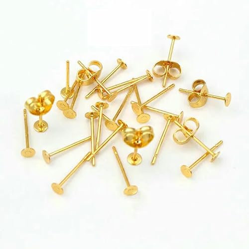 50–100 Stück/Los Goldfarbene Ohrstecker aus Edelstahl, blanke Post-Base-Pins mit Ohrstecker-Befunden, Ohrrücken für DIY-Schmuckherstellung, 3,0 mm x 50 Stück 50–100 Stück/Los Goldfarbene Ohrstecker aus Edelstahl, blanke Post-Base-Pins mit Ohrstecker-Befunden, Ohrrücken für DIY-Schmuckherstellung, 3,0 mm x 50 Stück von TBSKUY