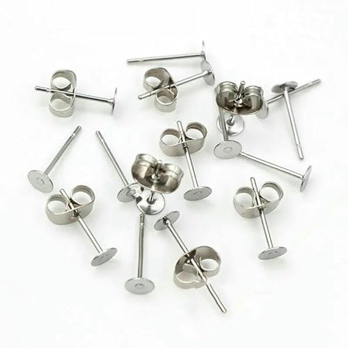 50–100 Stück/Los Goldfarbene Ohrstecker aus Edelstahl, blanke Post-Base-Pins mit Ohrstecker-Befunden, Ohrrücken für DIY-Schmuckherstellung, 4,0 mm x 100 Stück 50–100 Stück/Los Goldfarbene Ohrstecker aus Edelstahl, blanke Post-Base-Pins mit Ohrstecker-Befunden, Ohrrücken für DIY-Schmuckherstellung, 4,0 mm x 100 Stück von TBSKUY