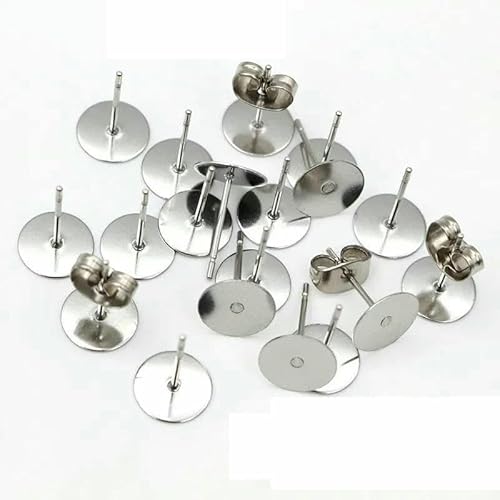 50–100 Stück/Los Goldfarbene Ohrstecker aus Edelstahl, blanke Post-Base-Pins mit Ohrstecker-Befunden, Ohrrücken für DIY-Schmuckherstellung, 8 mm x 100 Stück 50–100 Stück/Los Goldfarbene Ohrstecker aus Edelstahl, blanke Post-Base-Pins mit Ohrstecker-Befunden, Ohrrücken für DIY-Schmuckherstellung, 8 mm x 100 Stück von TBSKUY