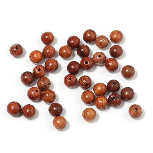 50–100 Stück/Los natürliche Rosenholzperlen, lose Abstandshalter, Holzperlen für die Schmuckherstellung, handgefertigtes DIY-Armbandzubehör, 6 mm (100 Stück) von TBSKUY
