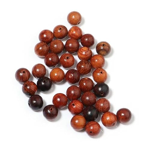 50–100 Stück/Los natürliche Rosenholzperlen, lose Abstandshalter, Holzperlen für die Schmuckherstellung, handgefertigtes DIY-Armbandzubehör, 8 mm (100 Stück) von TBSKUY