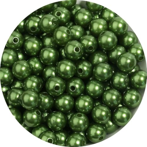 50–1000 Stück/Los ABS-Imitationsperlen, farbige, runde, lose Acryl-Abstandshalterperlen für die Schmuckherstellung, DIY-Charm-Armbänder und Ohrringe, Dunkelgrün, 10 mm, 100 Stück 50–1000 Stück/Los ABS-Imitationsperlen, farbige, runde, lose Acryl-Abstandshalterperlen für die Schmuckherstellung, DIY-Charm-Armbänder und Ohrringe, Dunkelgrün, 10 mm, 100 Stück von TBSKUY