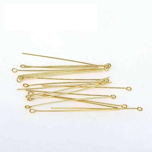 50 Stück/Los 18 Karat vergoldete Augennadel/Kugelkopfnadel/Flachkopfnadel Zubehör für Schmuck, Nadeln zur Schmuckherstellung, DIY-Zubehör-18 Karat Echtgold plattiert_a-0,7 mm x 50 mm- 50 Stück/Los 18 Karat vergoldete Augennadel/Kugelkopfnadel/Flachkopfnadel Zubehör für Schmuck, Nadeln zur Schmuckherstellung, DIY-Zubehör-18 Karat Echtgold plattiert_a-0,7 mm x 50 mm- von TBSKUY