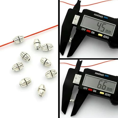 50 Stück 5–12 mm Tibetsilber-Röhrchen, Würfel, flache Blume, kleines großes Loch, Metall-Abstandshalterperlen für die Schmuckherstellung, DIY-Armbandzubehör-189 von TBSKUY
