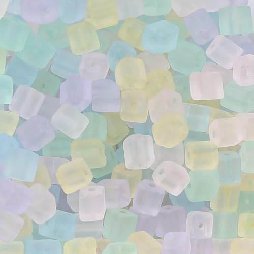 50 Stück 5 x 5 mm quadratische Milchglas-Rocailles-Perlen zur Herstellung von Armbändern, Schmuckherstellung, farbige Kristallperlen, handgefertigtes DIY-Zubehör, gemischte Farbe, 50 Stück 5 x 5 mm quadratische Milchglas-Rocailles-Perlen zur Herstellung von Armbändern, Schmuckherstellung, farbige Kristallperlen, handgefertigtes DIY-Zubehör, gemischte Farbe, von TBSKUY