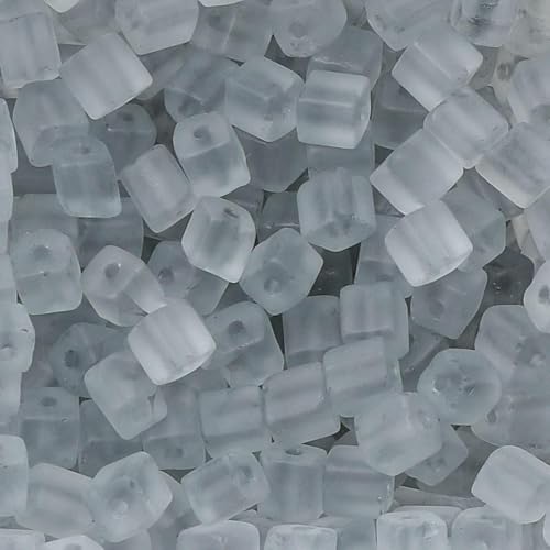 50 Stück 5 x 5 mm quadratische Rocailles-Perlen aus Milchglas zur Herstellung von Armbändern, Schmuckherstellung, farbige Kristallperlen, handgefertigtes DIY-Zubehör, Grau, 5 x 5 m 50 Stück 5 x 5 mm quadratische Rocailles-Perlen aus Milchglas zur Herstellung von Armbändern, Schmuckherstellung, farbige Kristallperlen, handgefertigtes DIY-Zubehör, Grau, 5 x 5 m von TBSKUY