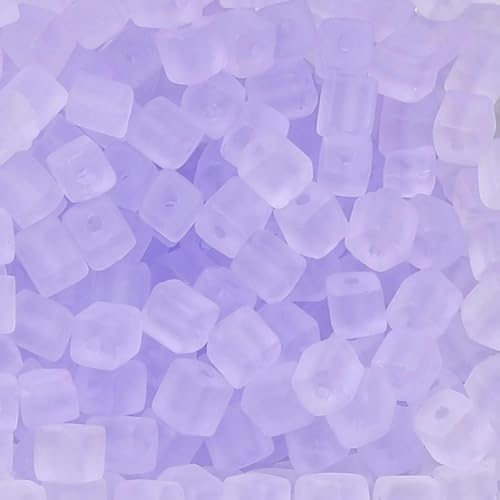 50 Stück 5 x 5 mm quadratische Rocailles-Perlen aus Milchglas zur Herstellung von Armbändern, Schmuckherstellung, farbige Kristallperlen, handgefertigtes DIY-Zubehör – Lila – 5 x 50 Stück 5 x 5 mm quadratische Rocailles-Perlen aus Milchglas zur Herstellung von Armbändern, Schmuckherstellung, farbige Kristallperlen, handgefertigtes DIY-Zubehör – Lila – 5 x von TBSKUY