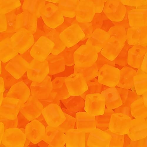 50 Stück 5 x 5 mm quadratische Rocailles-Perlen aus Milchglas zur Herstellung von Armbändern, Schmuckherstellung, farbige Kristallperlen, handgefertigtes DIY-Zubehör – Orangerot – 50 Stück 5 x 5 mm quadratische Rocailles-Perlen aus Milchglas zur Herstellung von Armbändern, Schmuckherstellung, farbige Kristallperlen, handgefertigtes DIY-Zubehör – Orangerot – von TBSKUY