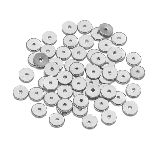 50 Stück Edelstahl-Abstandshalterperlen in Schneeflocken-Blumenform, vergoldet, lose Perlenkappe für DIY-Handarbeiten, Schmuckherstellung, Armband, rund, s3 von TBSKUY