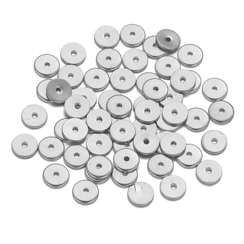 50 Stück Edelstahl-Abstandshalterperlen in Schneeflocken-Blumenform, vergoldet, lose Perlenkappe für DIY-Handarbeiten, Schmuckherstellung, Armband, rund, s5 von TBSKUY